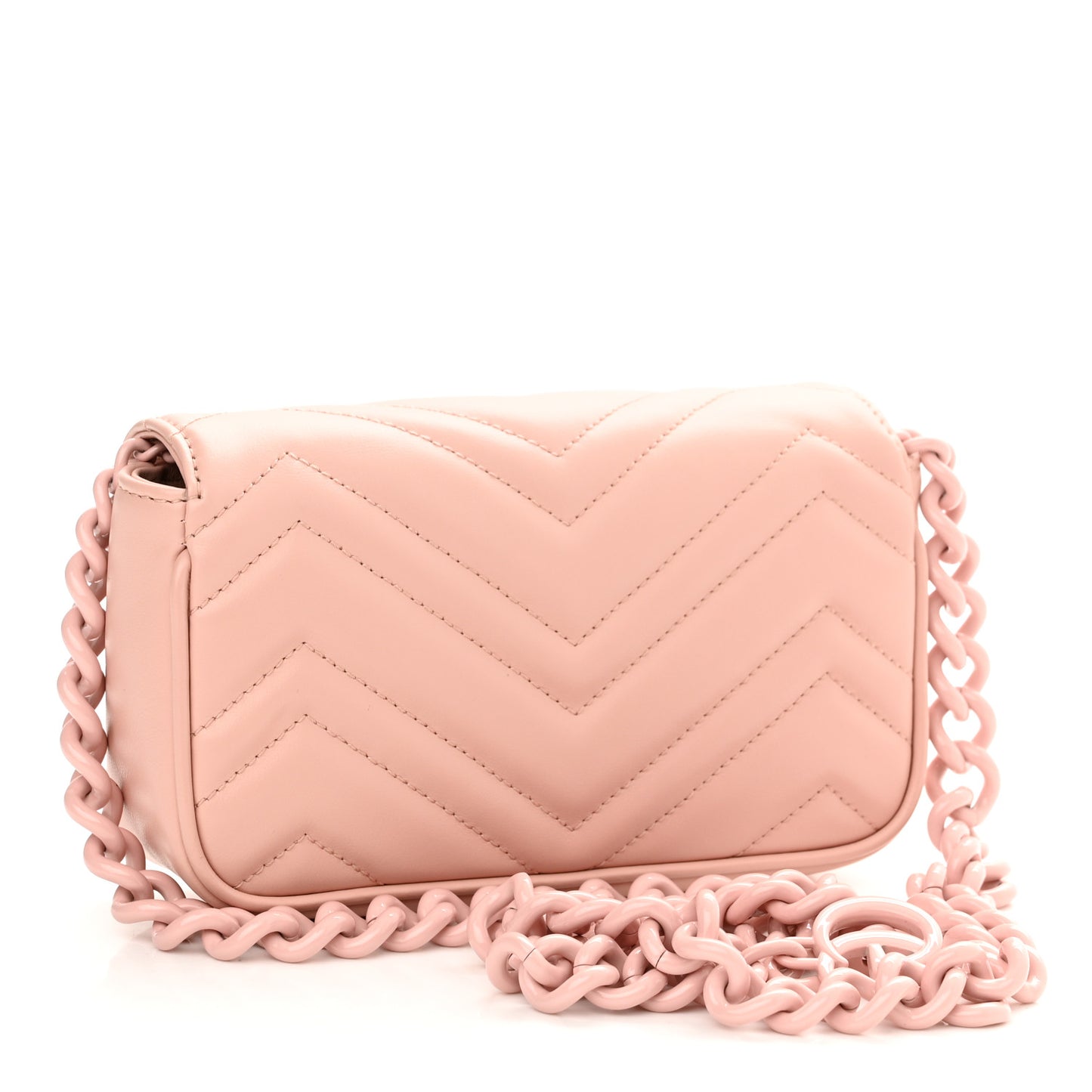 Calfskin Matelasse Monochrome GG Marmont Chain Belt Bag Perfect Pink