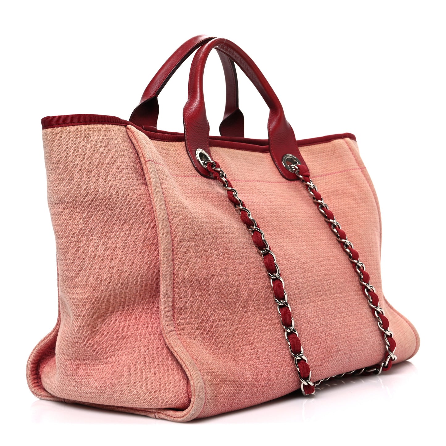 Canvas Large Deauville Tote Red