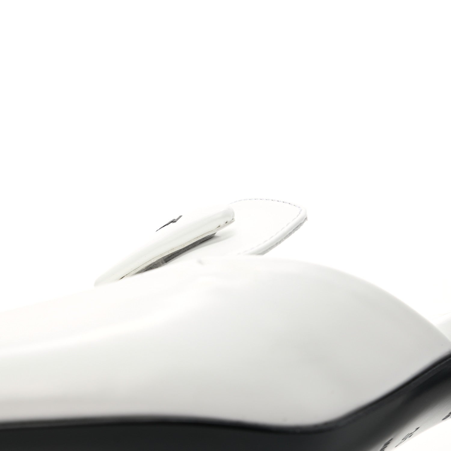 Prada Spazzolato Triangle Logo Pointed Toe 55mm Mules 35 White 9 of 12