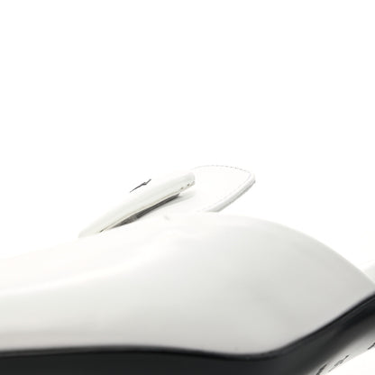 Prada Spazzolato Triangle Logo Pointed Toe 55mm Mules 35 White 9 of 12