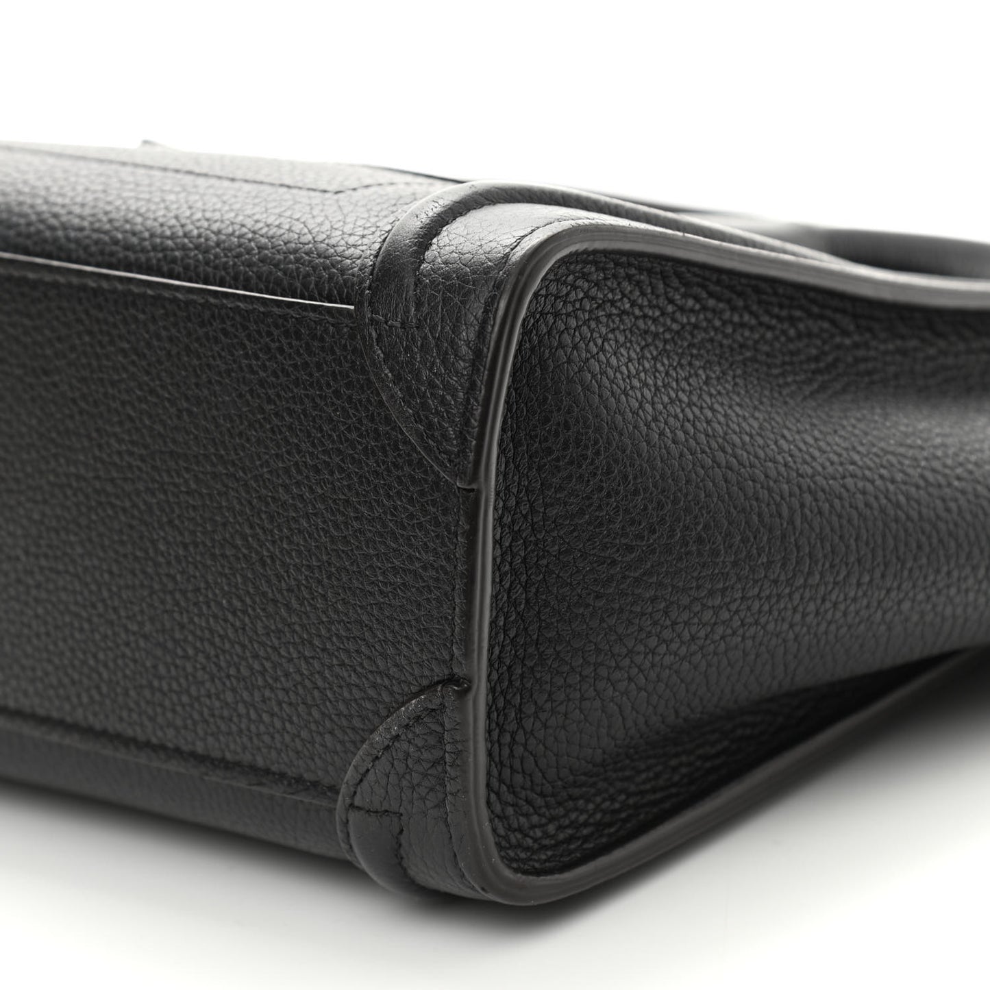 Drummed Calfskin Nano Luggage Black