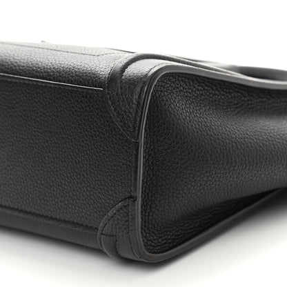 Celine Drummed Calfskin Nano Luggage Black 9 of 13