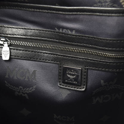 MCM Visetos Medium Studded Dual Stark Backpack Black 7 of 8