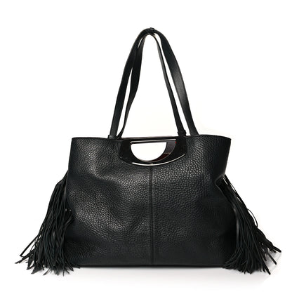 Christian Louboutin Grained Calfskin Passage Fringe Shopping Tote Black 1 of 14