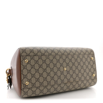 Gucci GG Supreme Monogram Medium Boston Beige Cuir 4 of 17