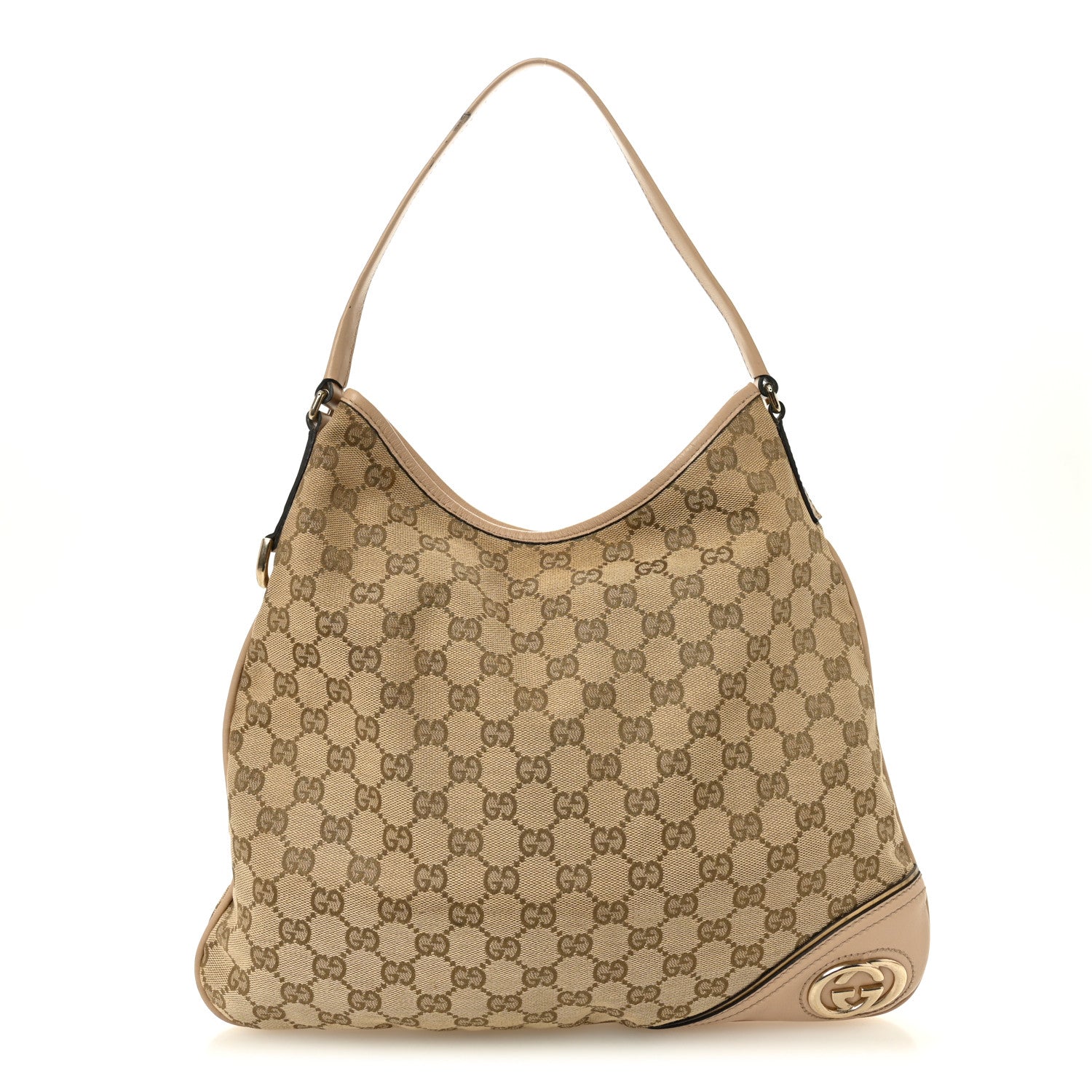 Gucci Monogram Medium New Britt Hobo Beige 1 of 11