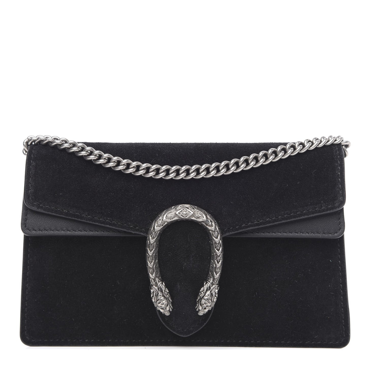 Suede Super Mini Dionysus Shoulder Bag Black