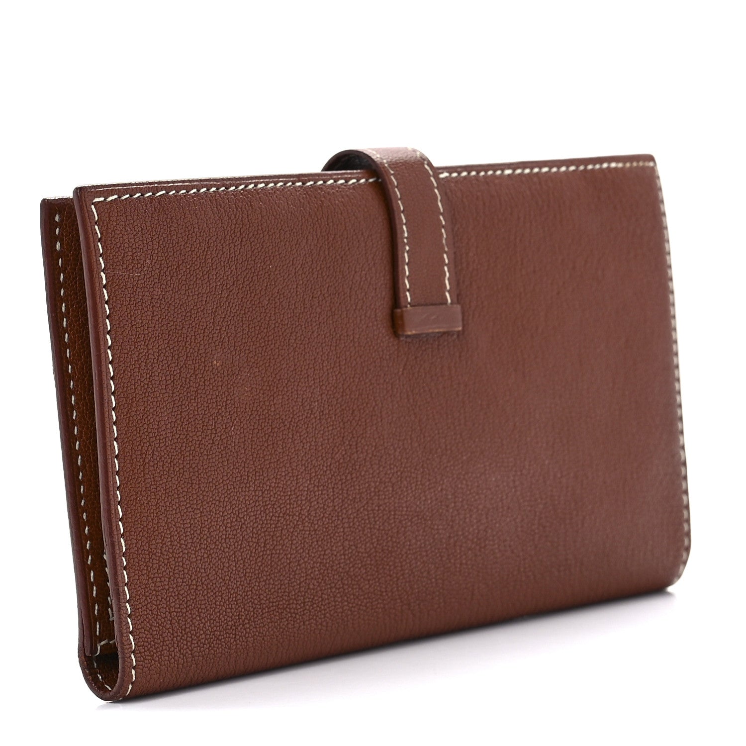 Hermes Chevre Mysore Bearn Gusset Wallet Gold 3 of 13