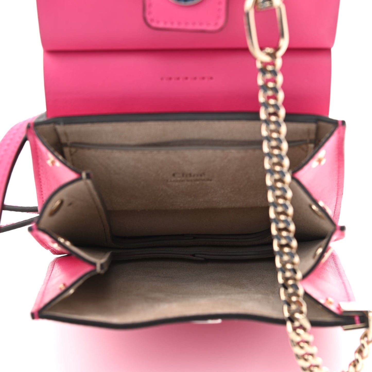 Suede Calfskin Mini Faye Bracelet Bag Fuchsia Rose