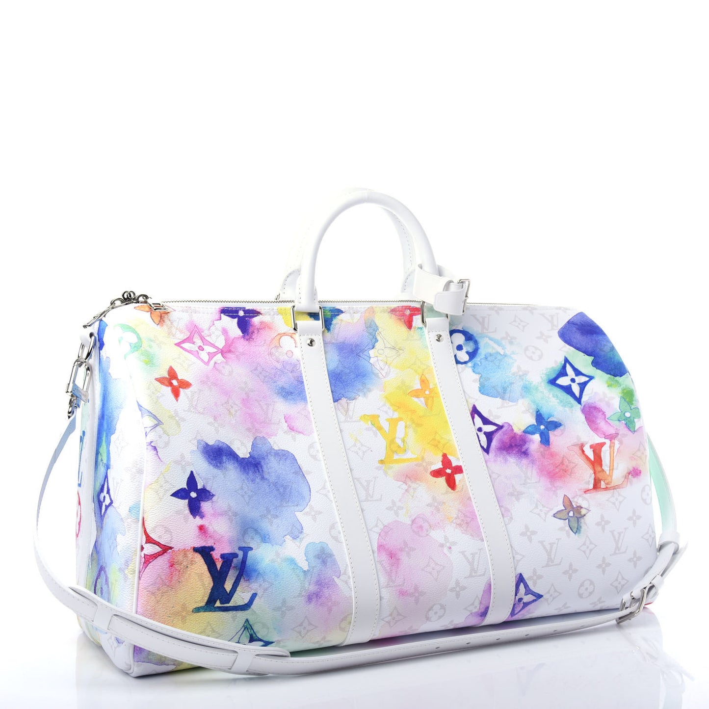 Monogram Watercolor Keepall Bandouliere 50 Multicolor