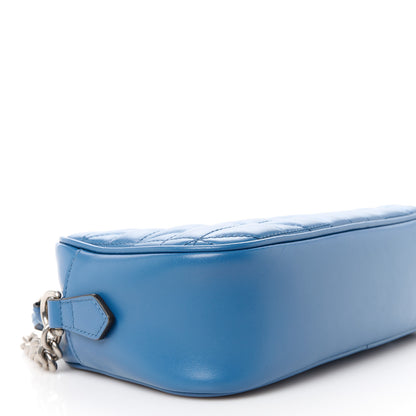 Gucci Calfskin Matelasse Aria Small GG Marmont Chain Shoulder Bag Clear Blue 10 of 11