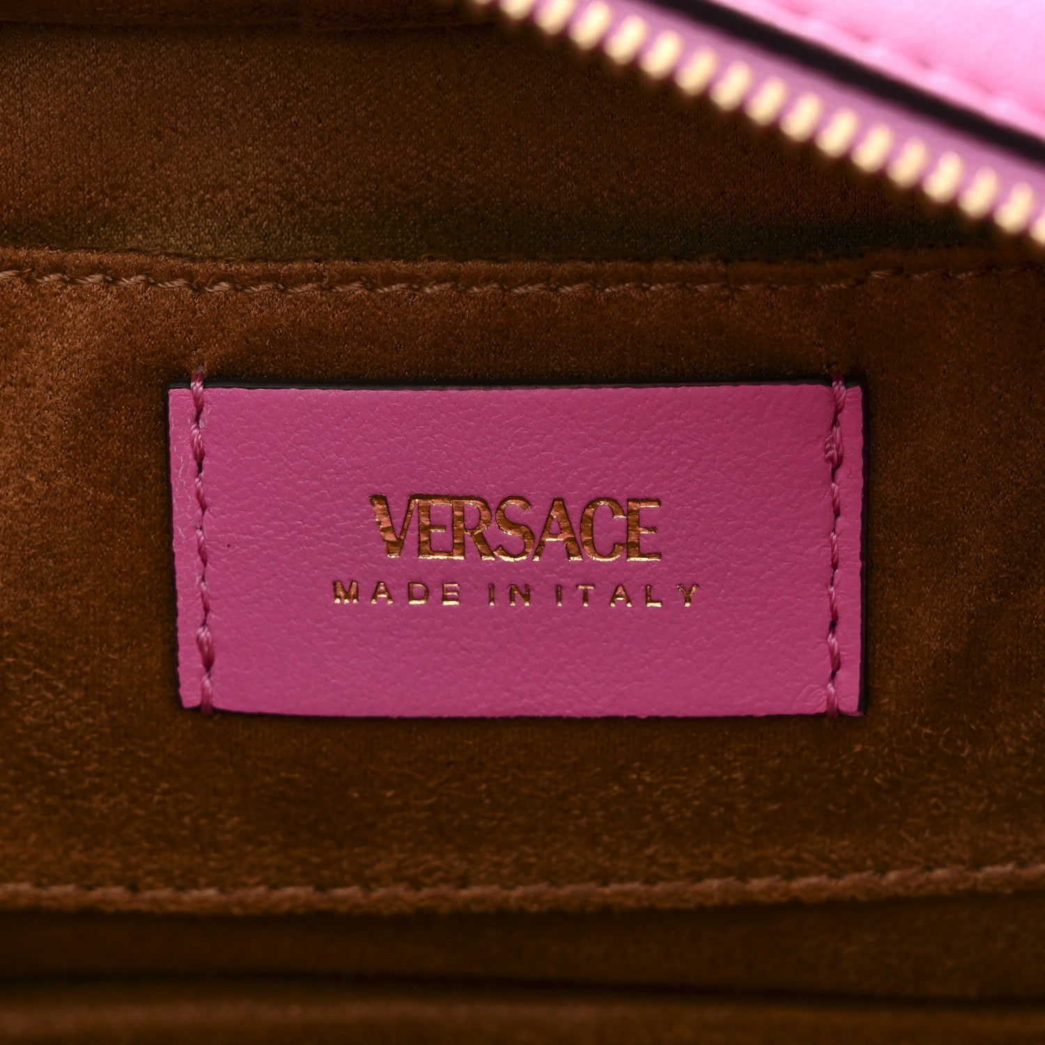 Versace Nappa Tag Bowling Bag Dragon Fruit 6 of 10
