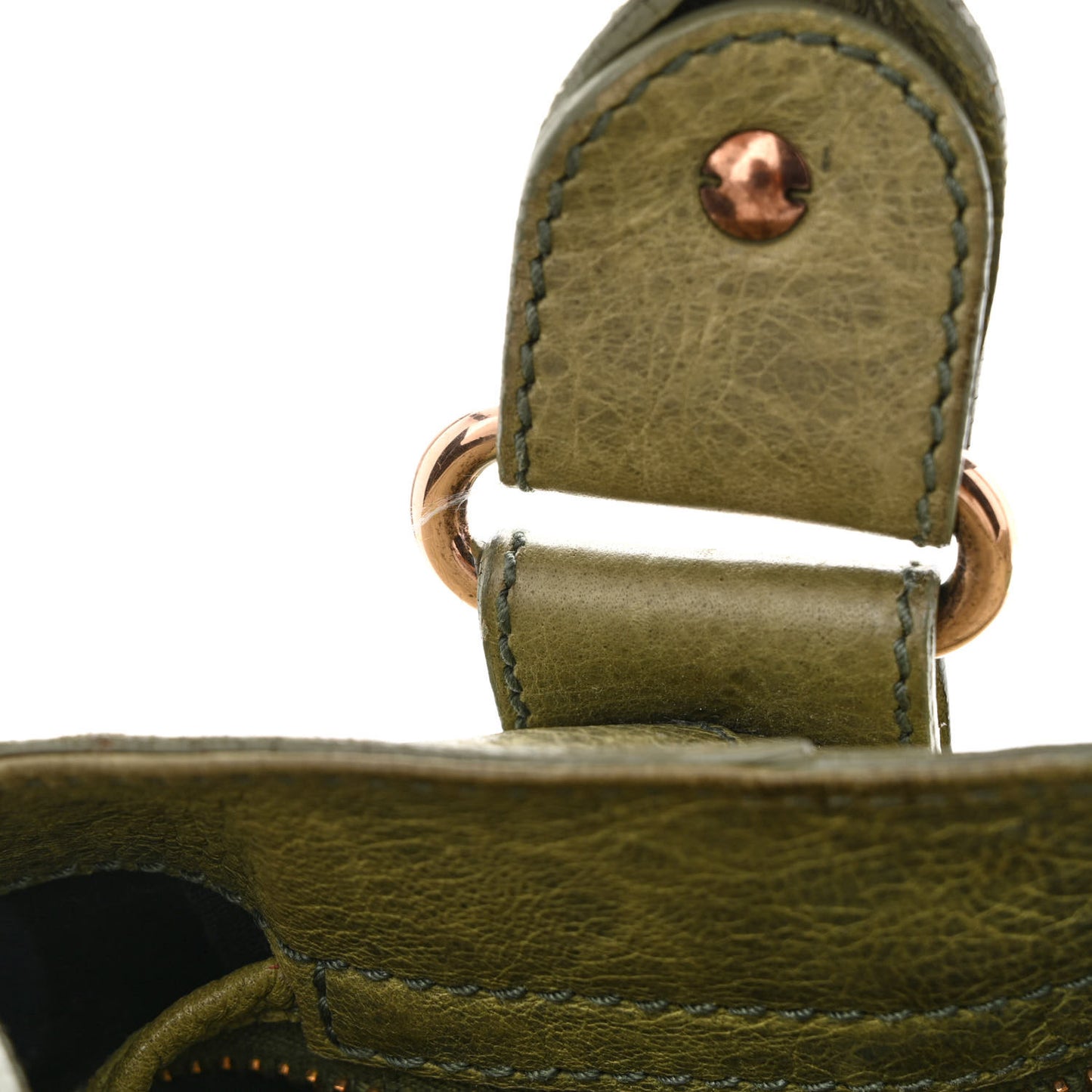 Agneau Giant 21 Rose Gold Hardware City Light Olive