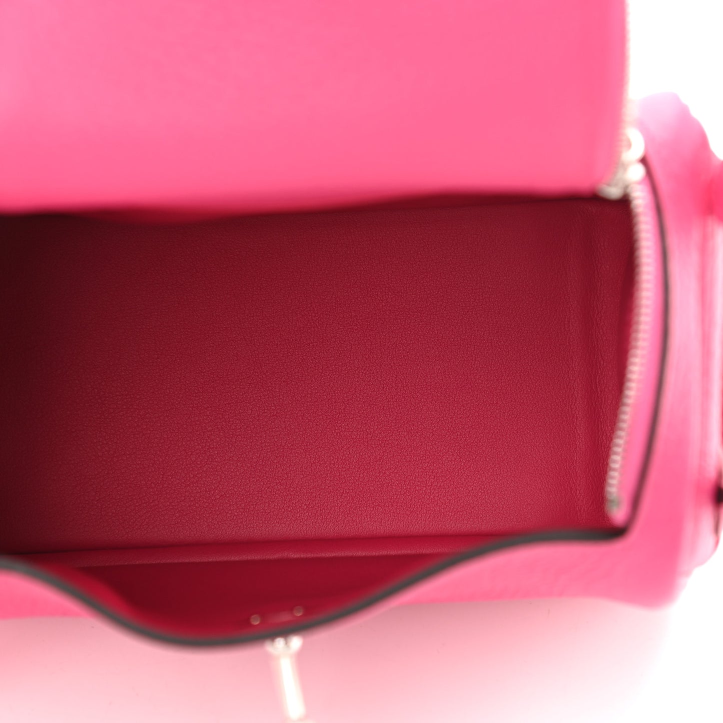 Taurillon Clemence Mini Lindy 20 Rose Shocking