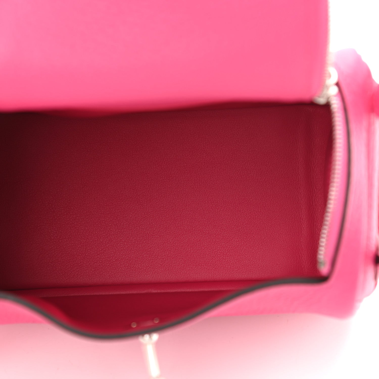 Hermes Taurillon Clemence Mini Lindy 20 Rose Shocking 5 of 11