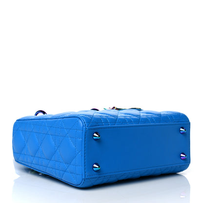 Christian Dior Lambskin Cannage Small Lady Dior Bright Blue 4 of 10