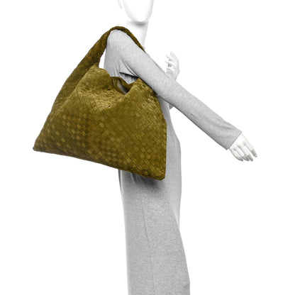 Bottega Veneta Suede Intrecciato Large Hop Mud 2 of 10