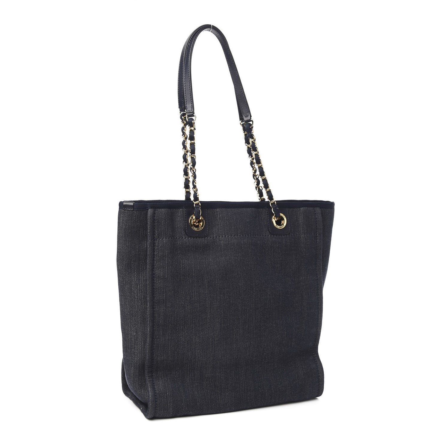 Denim Mini Deauville Tote Dark Blue