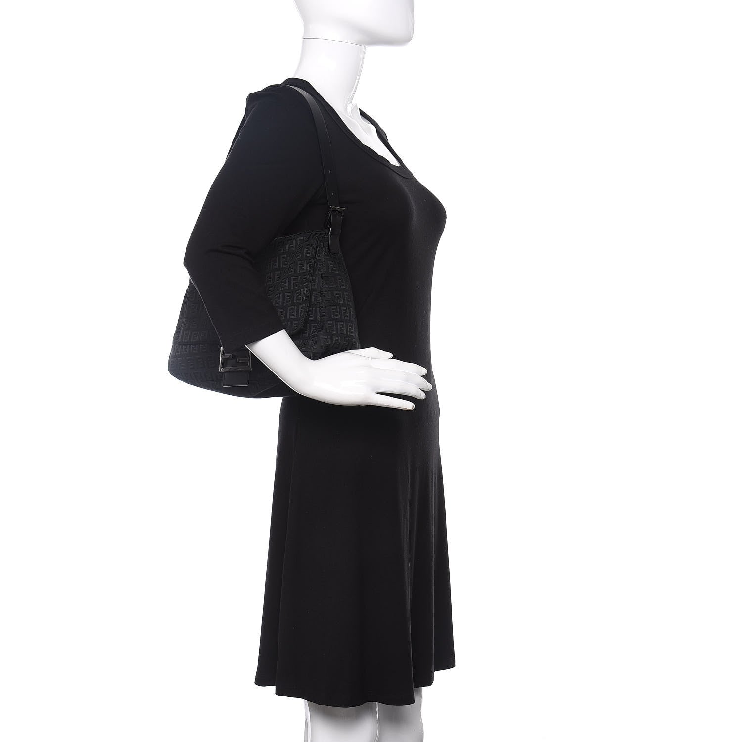 Fendi Zucchino Mama Baguette Black 2 of 9