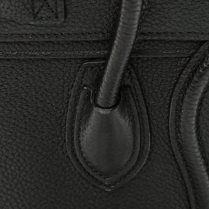 Celine Drummed Calfskin Nano Luggage Black 15 of 17