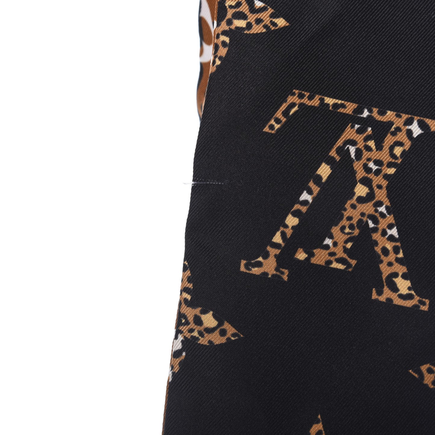 Silk Monogram Giant Jungle Bandeau Black