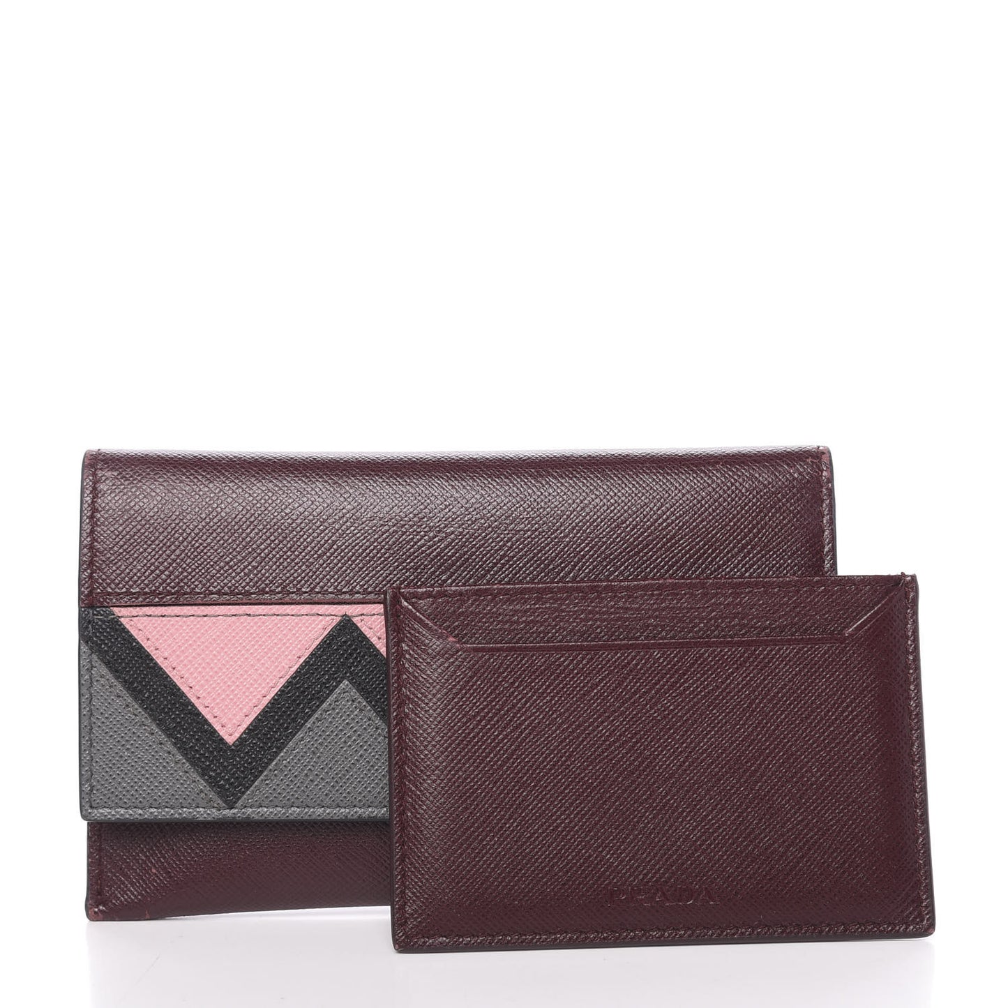 Saffiano Greche Card Holder Granato Petalo Marmo