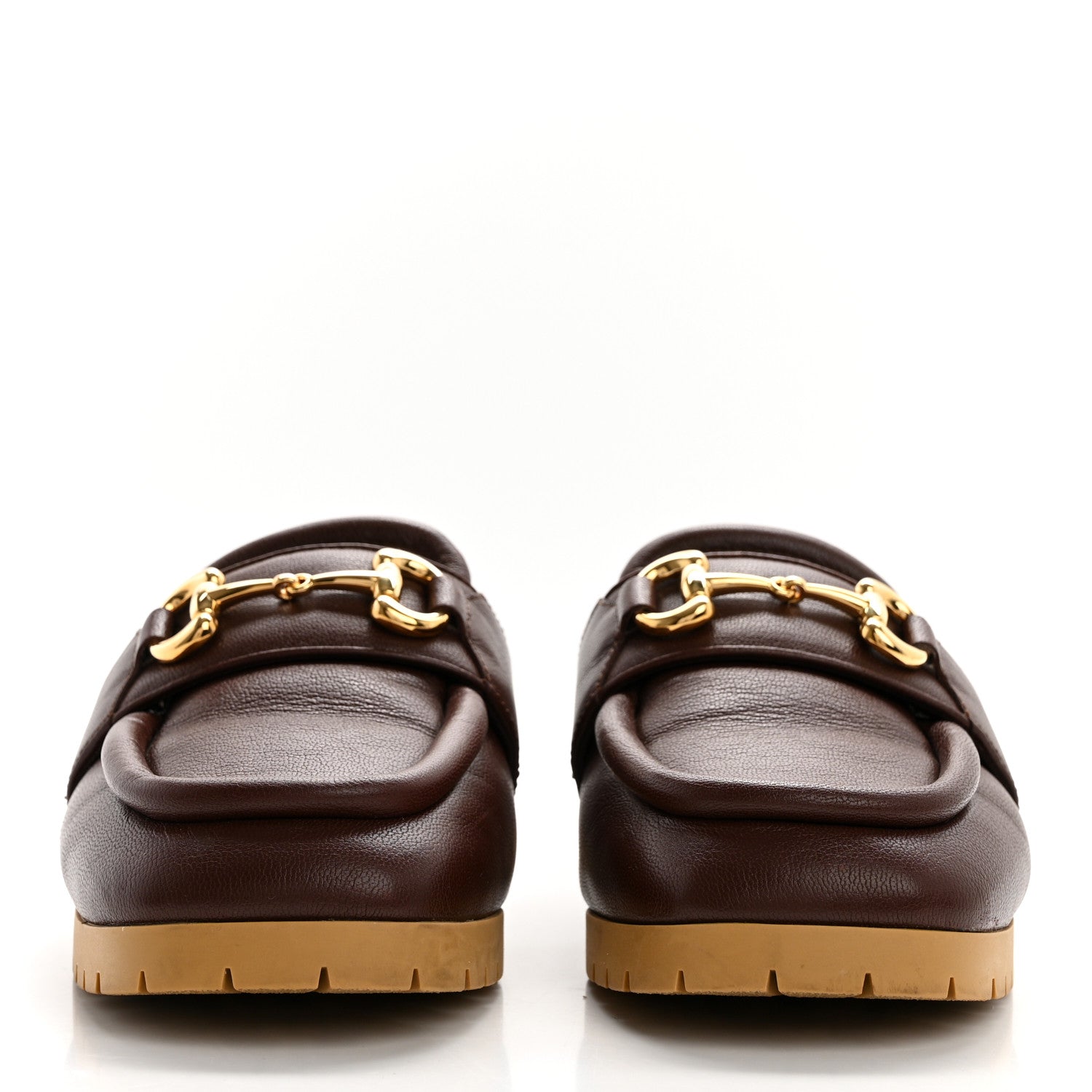Gucci Calfskin Horsebit Mules 38 Burgundy 2 of 11
