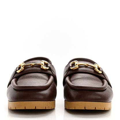 Gucci Calfskin Horsebit Mules 38 Burgundy 2 of 11