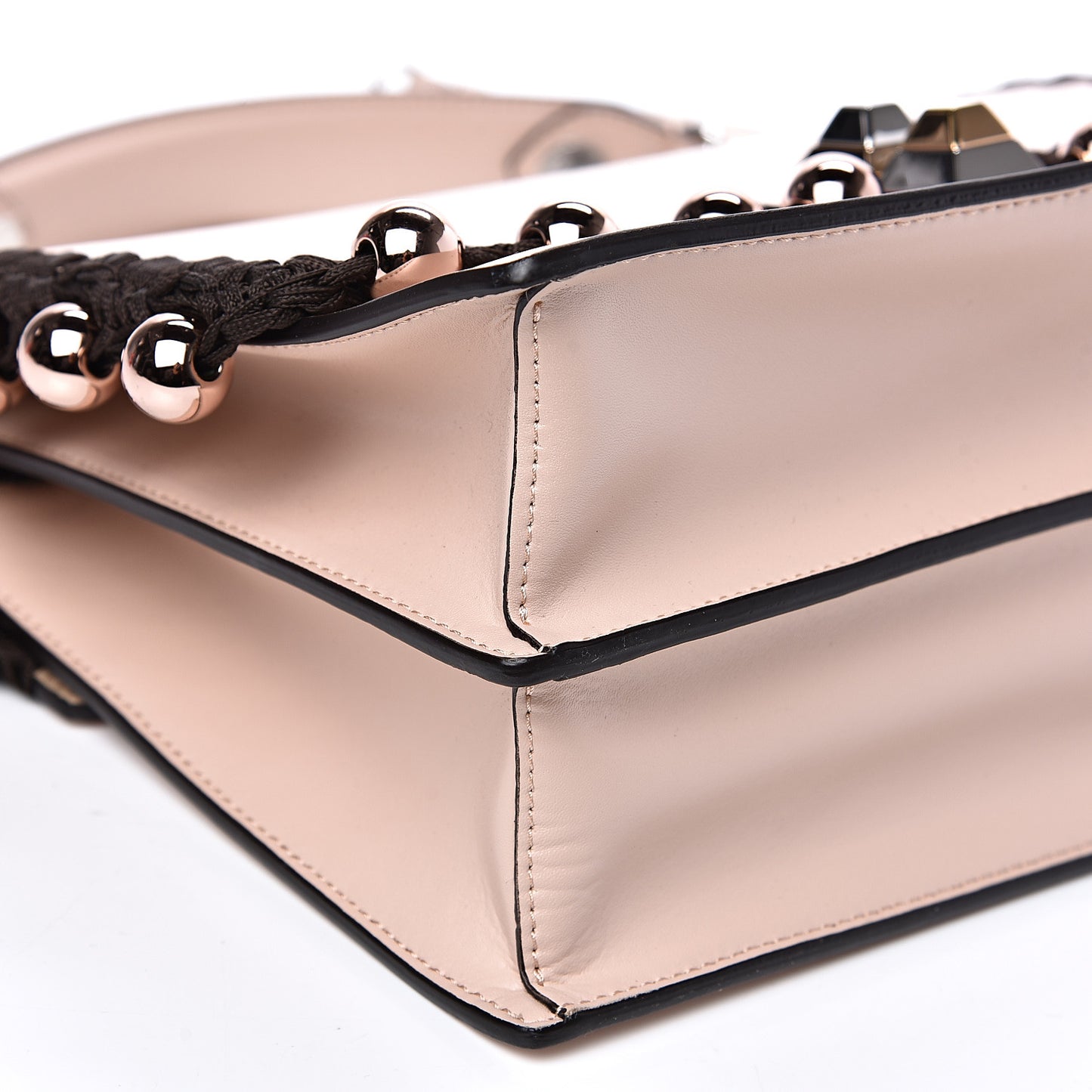 Vitello Liberty Ribbon Pearl Lace Up Kan I Shoulder Bag Plaster