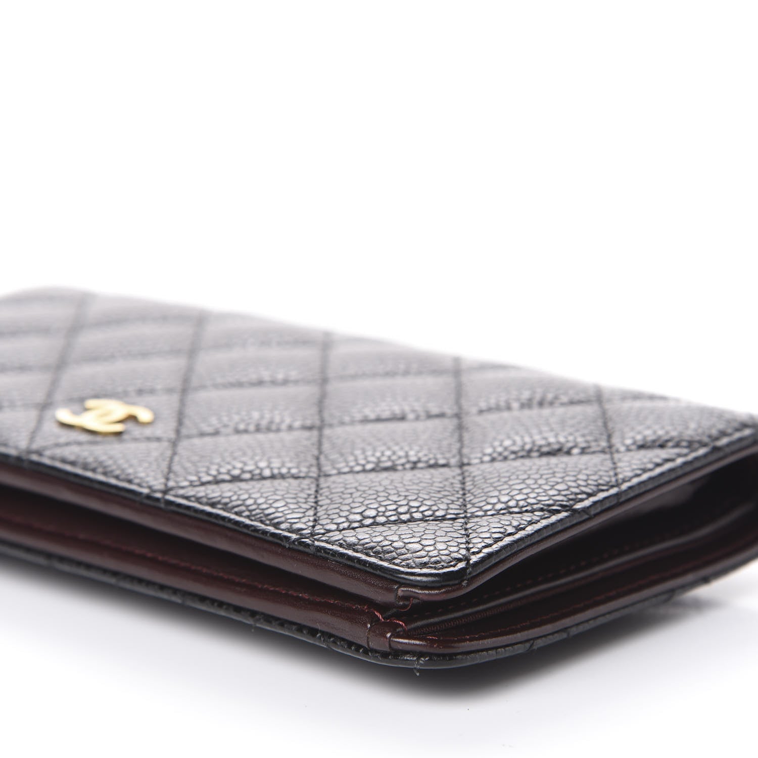 Chanel Caviar Quilted Yen Wallet Black 10 of 14
