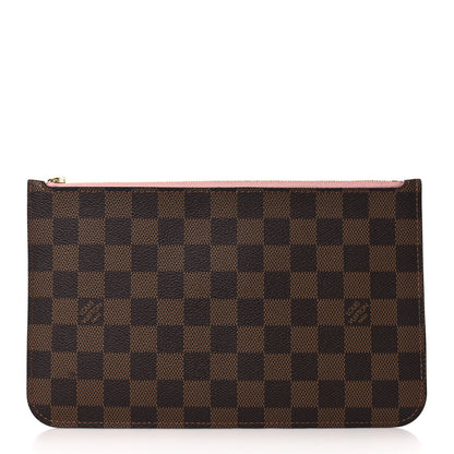 Louis Vuitton Damier Ebene Neverfull MM GM Pochette Rose Ballerine 1 of 6