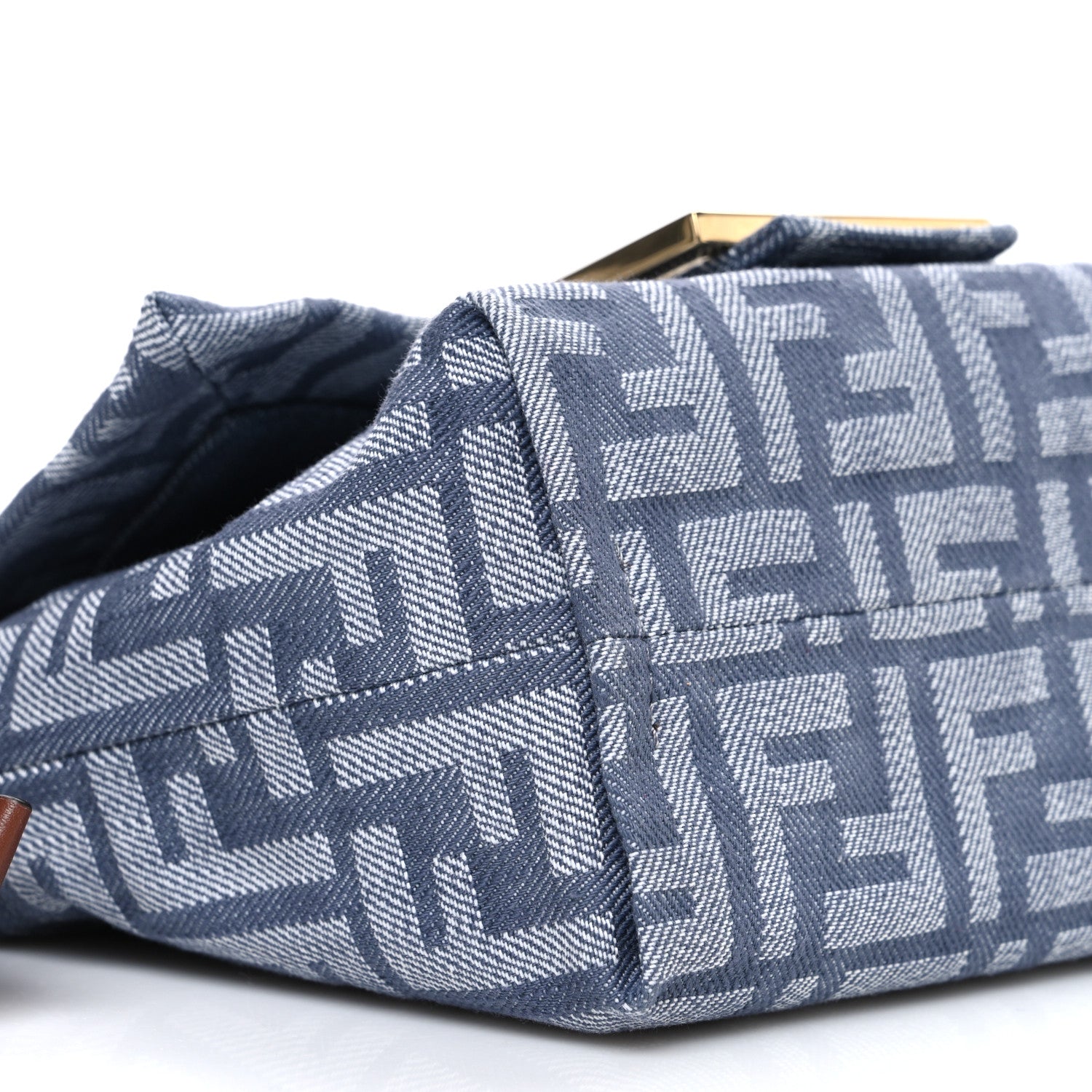 Fendi Denim Small Mamma Baguette Blue 9 of 10