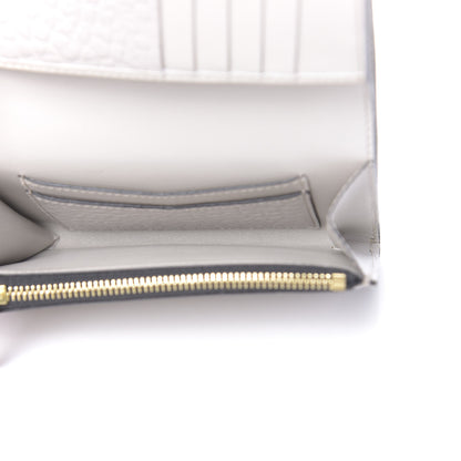 Burberry Signature Grain Calfskin Compact Wallet Stone White 5 of 9