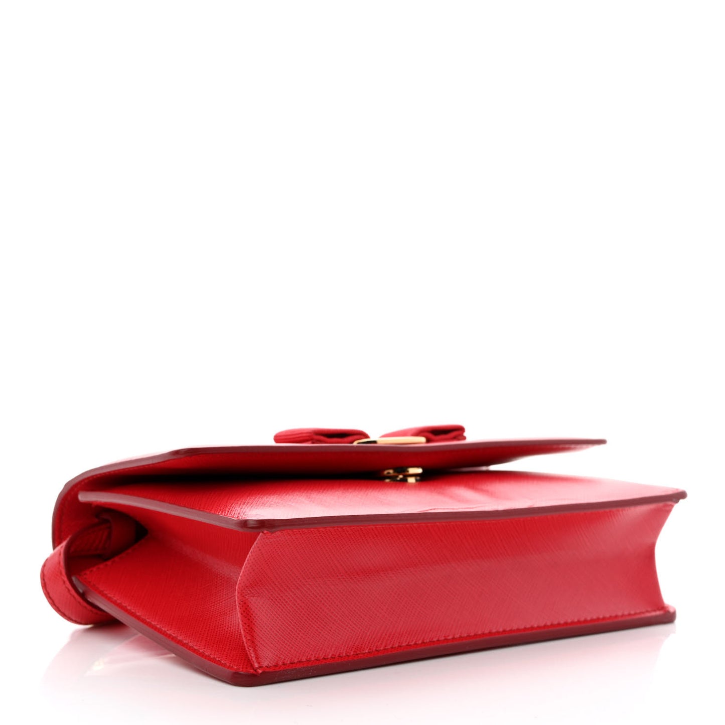 Saffiano Vera Bow Crossbody Belt Bag Red