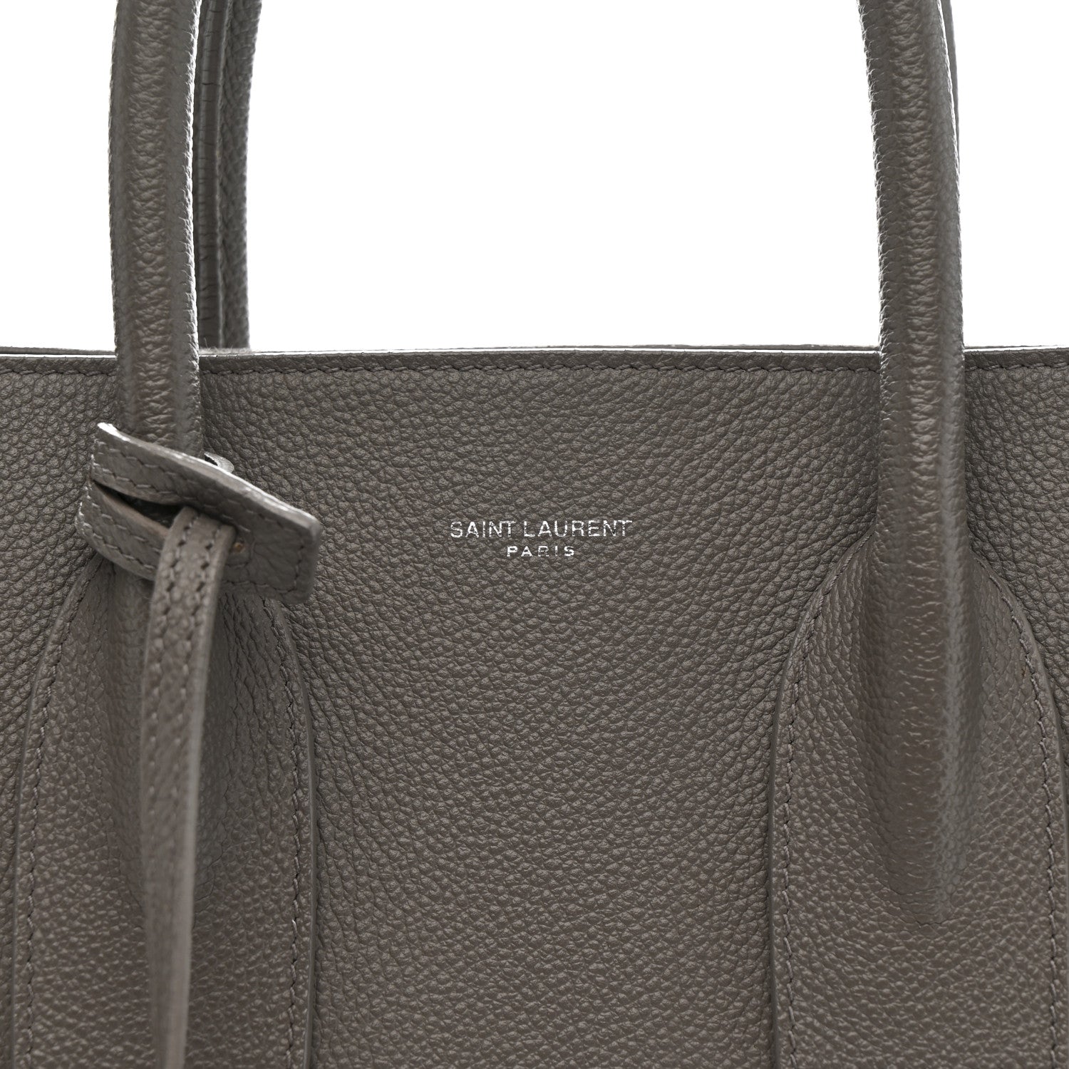 Saint Laurent Grained Calfskin Small Sac De Jour Fog 8 of 19