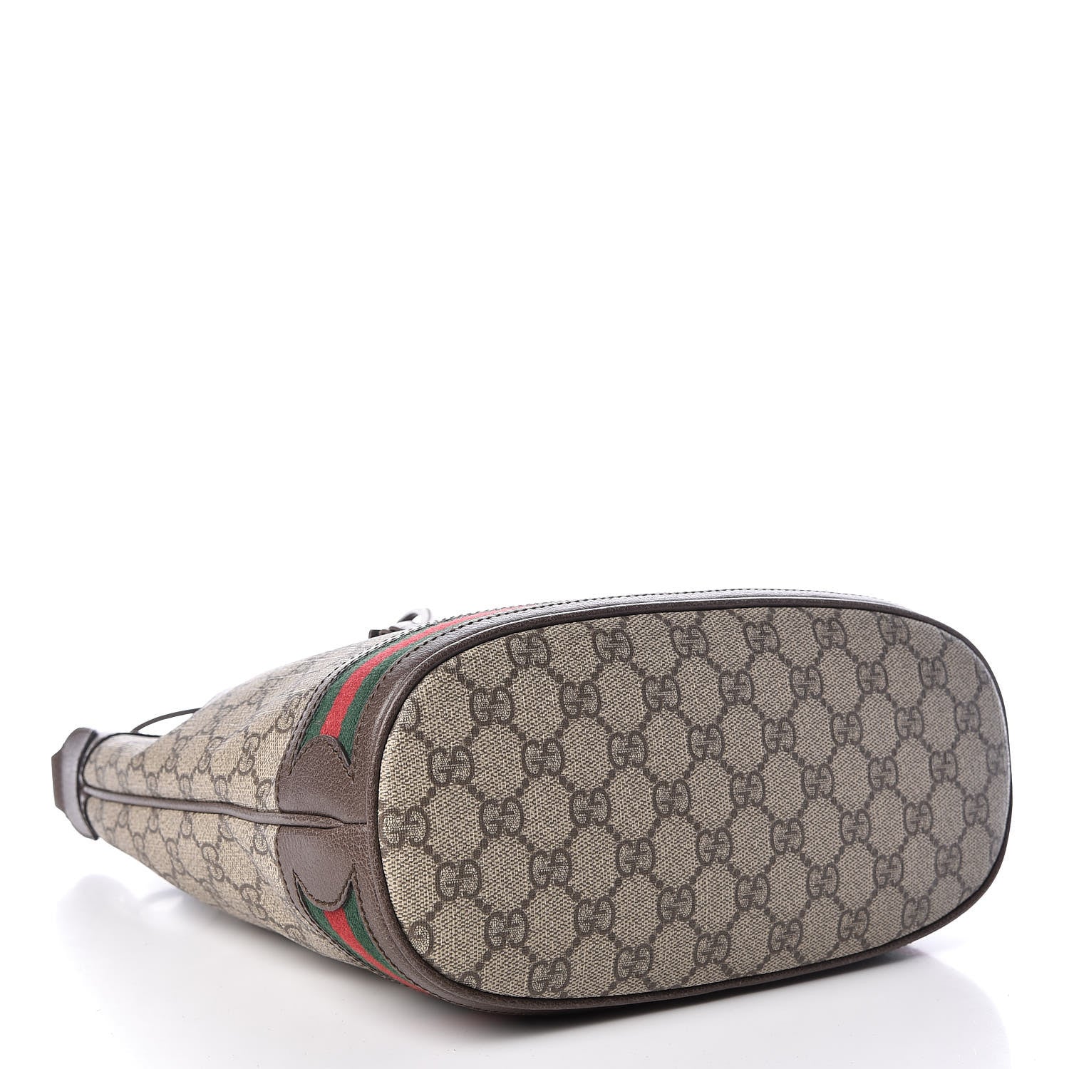 Gucci GG Supreme Monogram Web Ophidia Bucket Bag Brown 5 of 12