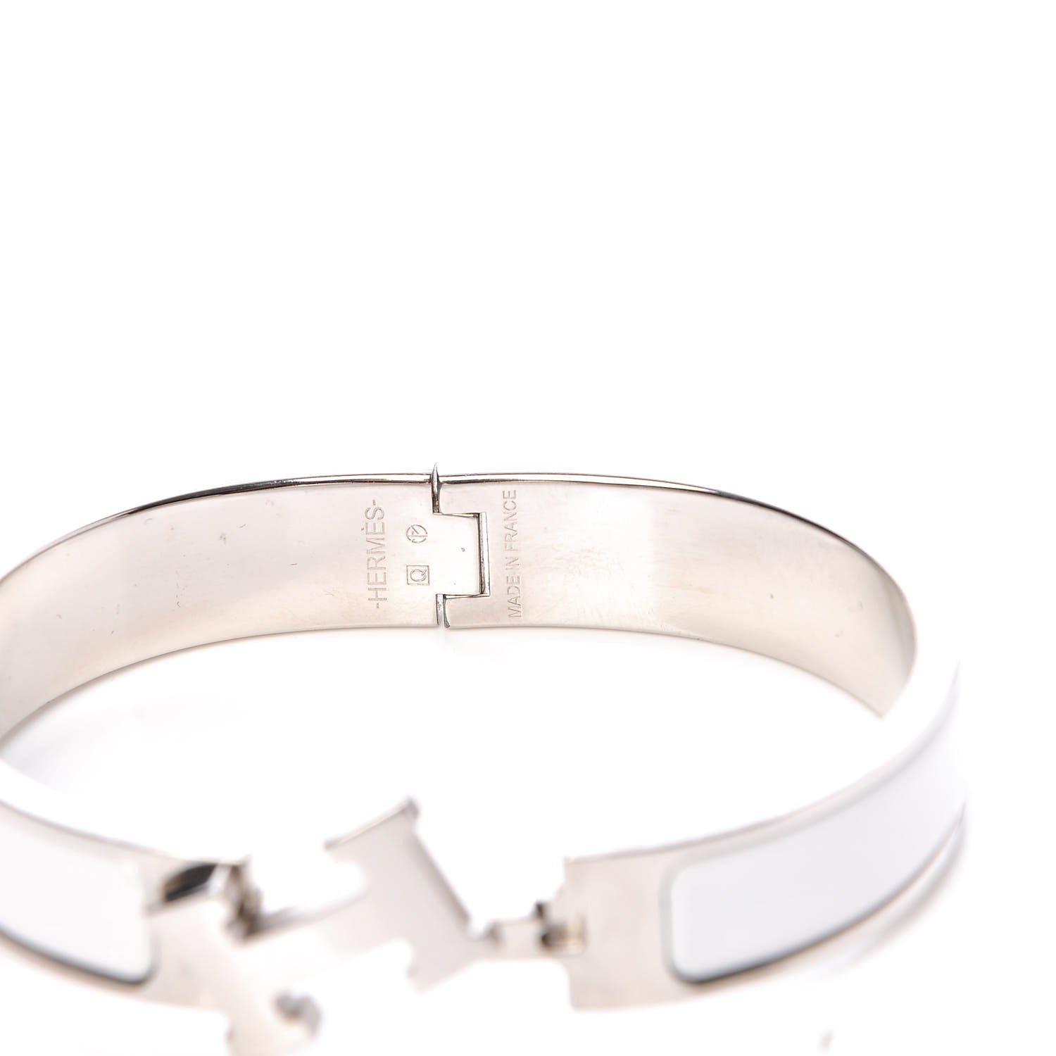 Hermes Enamel Narrow Clic Clac H Bracelet PM White 5 of 6