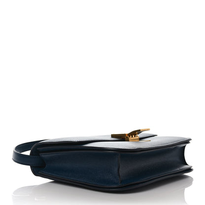 Celine Liege Calfskin Medium Classic Box Flap Bag Abyss Blue 4 of 10