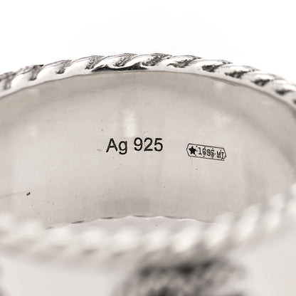 Gucci Sterling Silver Torchon GG Marmont Ring 55 7.25 4 of 5