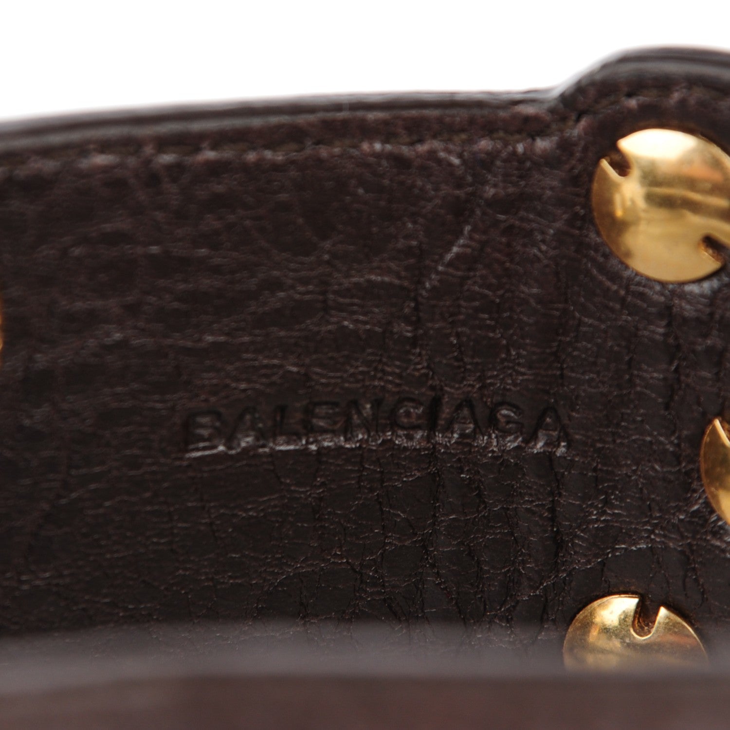 Balenciaga Agneau Arena Three Row Giant Gold M Bracelet Charbon 4 of 5