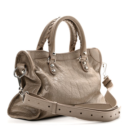 Balenciaga Agneau Arena Silver Hardware Small Le City Stone Beige 3 of 11