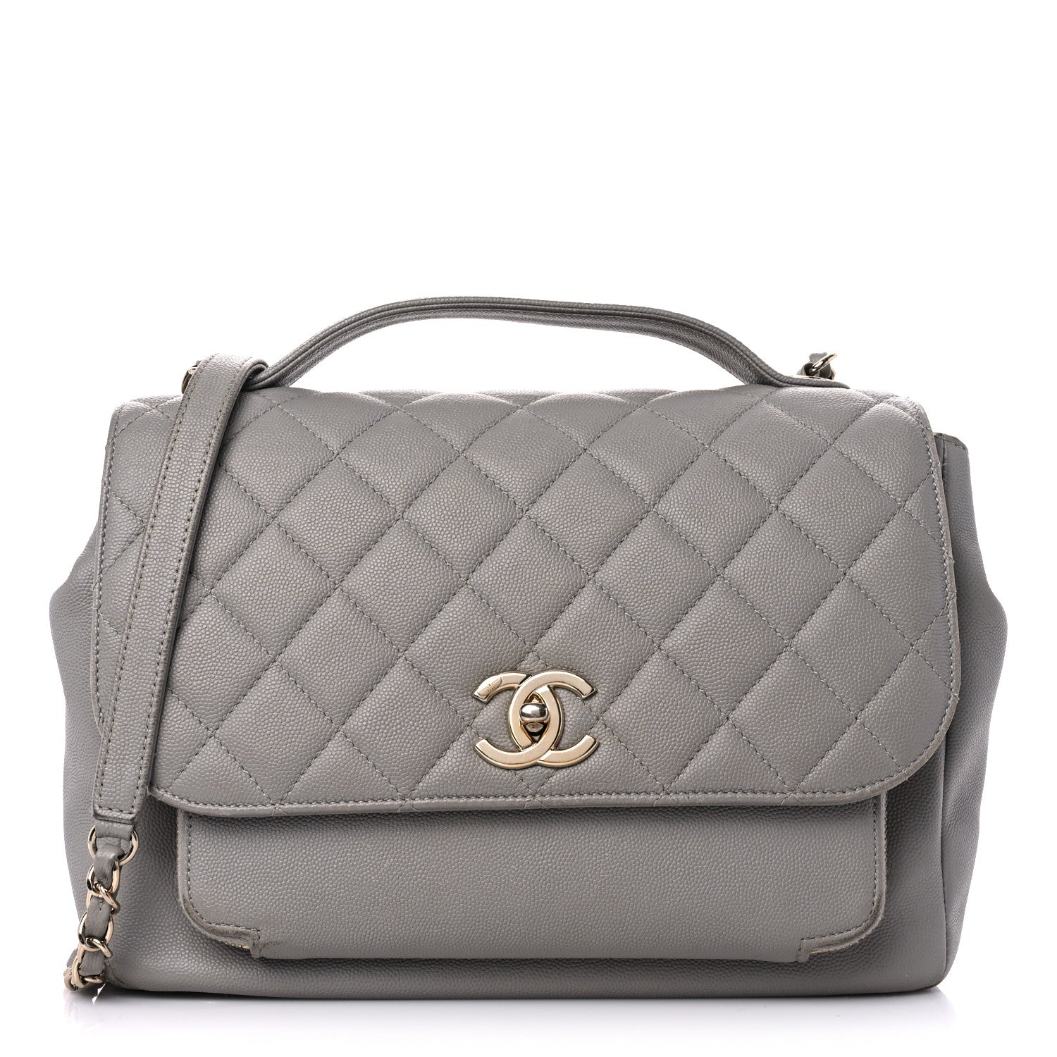 Chanel Caviar Quilted Large Business Affinity Flap Grey 1 of 23