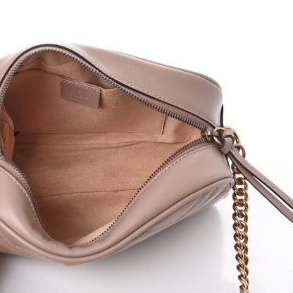 Gucci Calfskin Matelasse Small GG Marmont Chain Shoulder Bag Taupe 5 of 7