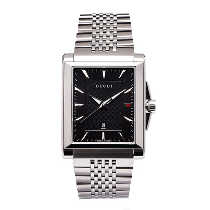 Gucci Stainless Steel 32mm G-Timeless Tank Quartz Watch Black 1 of 6