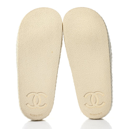 Chanel Braided Knit CC Mules 38 Ecru 5 of 9