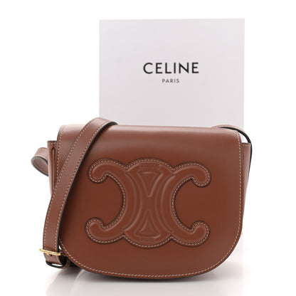 Celine Smooth Calfskin Cuir Triomphe Folco Crossbody Bag Tan 11 of 11