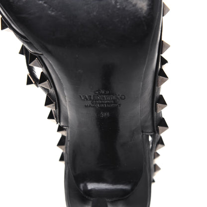 Valentino Garavani Nappa Rockstud Ankle Strap Pumps 40 Black 6 of 11