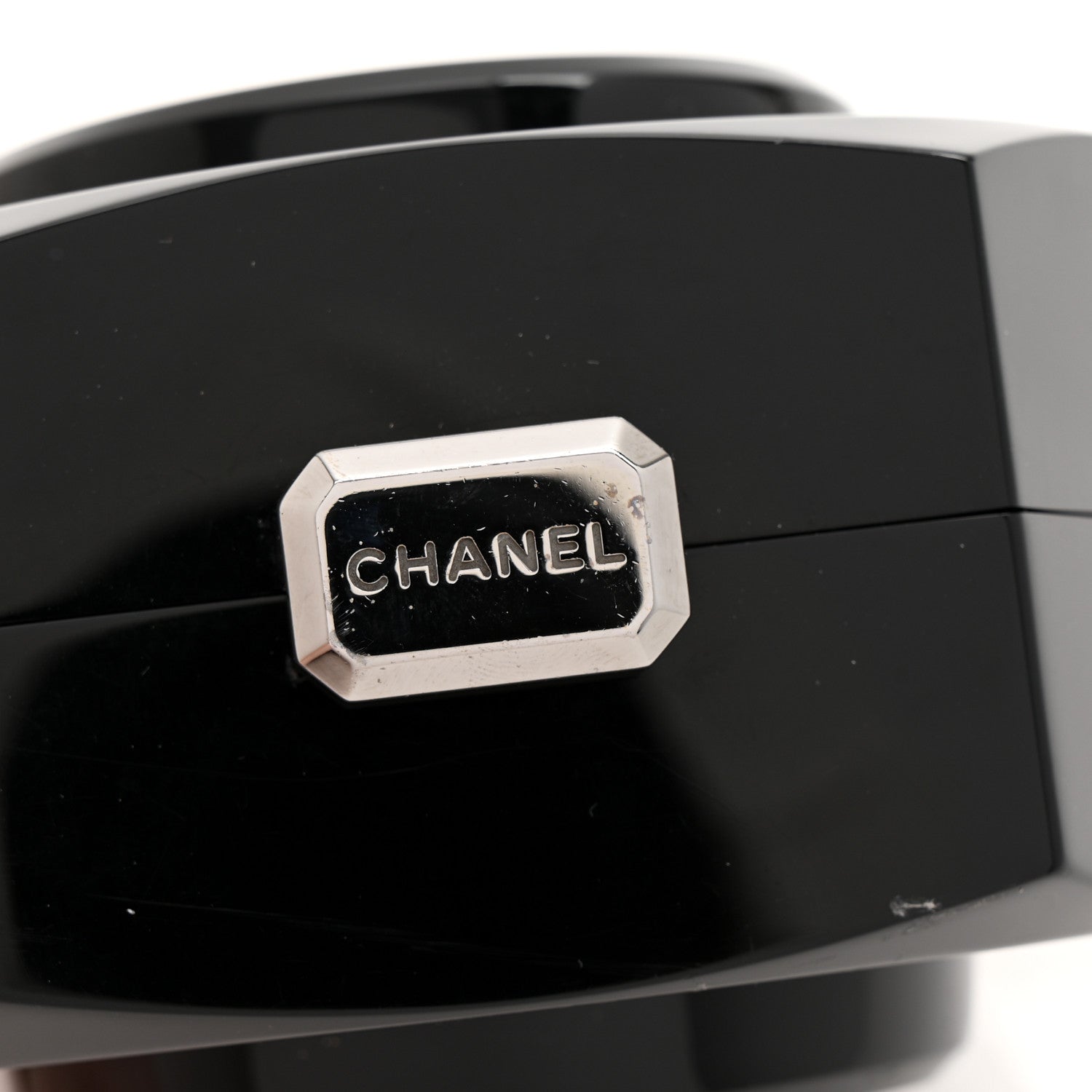 Chanel Plexiglass Octagon CC Minaudiere Clutch Black 6 of 11