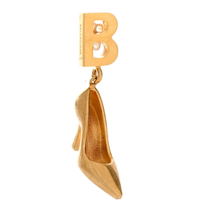 Balenciaga Metal BB Heel Earrings Gold 3 of 6