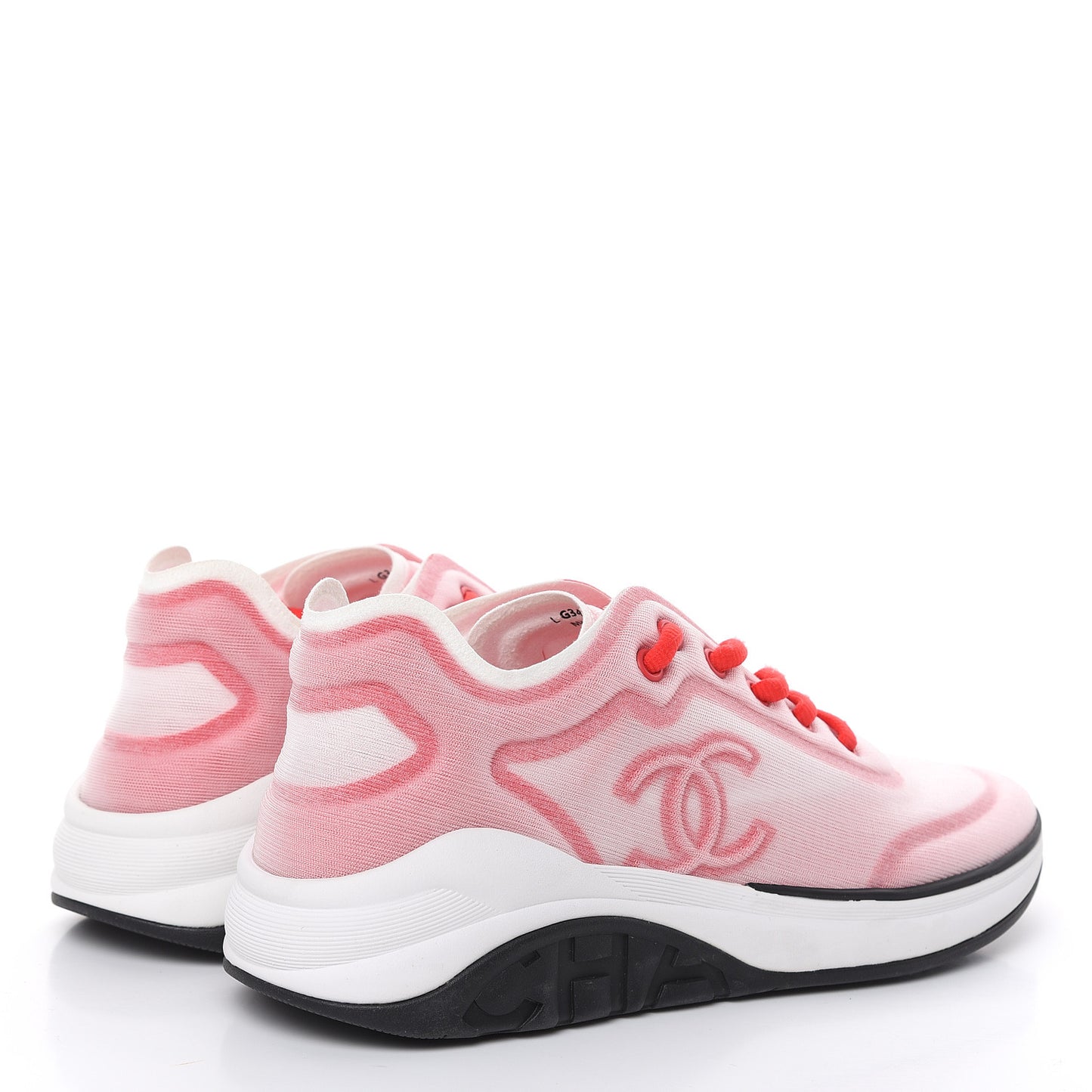 Mesh Lycra Womens CC Sneakers 39.5 White Red
